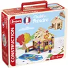 Image de Chalet a Peindre 85 Pieces - JEUJURA - Jeu de Construction en Bois Naturel, Accessoires et Peinture Inclus, 26x24x9 cm, Marron,