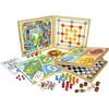 Image de Jeujura - Coffret Jeu de Sociétés 80 Règles - Jeu en Bois dès 3 Ans - 8120