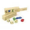 Image de Jeujura - 8192- Jeux de Société-Coffret en Bois - 421, 30 cm x 30 cm x 30 cm