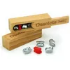 Image de Jeujura - Osselets - 5 pièces en métal - Jeux de Société dans son coffret en Bois - Amusant - Fabriqué En France - A partir de 3 ans - Livret de règles - 8193, Beige