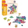 Image de JEUJURA - Magnets Bois Carte de France 100 Pièces -Accessoire Tableau -8973