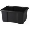 Image de SUNDIS | Bac de rangement empilable et superposable - Contenance 15 Litres - Noir - Fabriqué à partir de 100% de matière recyclée - 4529001