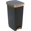 Image de SUNDIS Ring Bin, poubelle à pédale 40L, en plastique, fermeture silencieuse