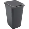 Image de SUNDIS Green Bin, poubelle de tri sélectif 50 L d’intérieur, rectangulaire, en plastique recyclé, couvercle à bascule ou fixe, avec stickers pour cuisine, bureau, buanderie, atelier, garage