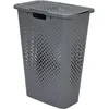 Image de SUNDIS Pixel, panier à linge plastique, avec couvercle, 40l slim, gris