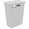 Image de SUNDIS Vibes, panier à linge avec couvercle en plastique, 40l, blanc cassé