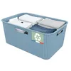 Image de SUNDIS Vibes, panier à linge en plastique, 40l, bleu artic