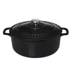 Image de Cocotte ronde en fonte émaillée 20 cm noir mat Chasseur