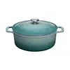 Image de Cocotte ronde en fonte émaillée 28 cm bleu quartz Chasseur