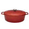 Image de Cocotte ovale en fonte émaillée 33 cm rouge rubis Chasseur