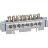 Image de Legrand 004822 Bornier de Répartition nu sur Support 4 Connexions, 1.5mm² à 16mm², 75mm Longueur, Or/Gris