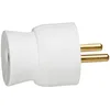 Image de Legrand - Fiche plastique 2P+T 16A à sortie droite avec étiquette avec Gencod - blanc - 050100
