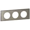 Image de LEGRAND - Plaque Céliane - Plaque de Finition pour Prises Céliane - 3 Postes - Matière Inox Brossé