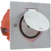 Image de LEGRAND - Prise Etanche IP44 avec Clapet de Protection + Boîte à Encastrer - Pour Sol et Plan de Travail - Usage Intérieur ou Extérieur Protégé - Prise 2P+T - Fabriqué En France - Inox