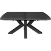 Image de CONCEPT1 Oceane 160/220 x 98 x 76 cm verre trempé 10mm noir OCEANE-160-NOIR