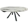 Image de CONCEPT1 Calypso blanc 115-190x180x77 céramique sur verre CALYPSO-T-BLCTAU