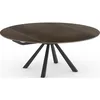 Image de CONCEPT1 Calypso marron 115-190x180x77 céramique sur verre CALYPSO-T-MARRON