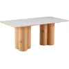 Image de CONCEPT1 Platinium 180 x 90 x75 blanc pieds bois MDF PLATINIUM-180-BLANC