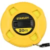 Image de Stanley mètre Ruban 20 m x 12,7 mm en Fibre de Verre 40 Brins - Précision Classe III - Graduation Tous les 2mm - Jaune Fluo Plus Lisible & Mètre Tylon Bi matière 5m X 19mm - Ruban Anti-Corrosion