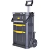 Image de Stanley Stst1-79231 Servante modulo 2 en 1 avec Boîte À Outils et Organiseur - Dimensions 53 x 75.60 x 32 cm - 59 Litres - Poignée Télescopique avec Revêtement Bi matière, Noir