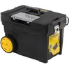 Image de STANLEY 1-97-503 Coffre de chantier Contractor - Divers Compartiments - Plateau Porte Outils - Rainure en V Sur le Couvercle - Volume 53L - Cadenassable -Poignée Télescopique - Polypropylène Résistant