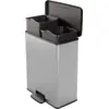 Image de CURVER Poubelle de tri DECO BIN DUO 26 + 26L Noir / Argent