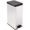 Image de Curver Poubelle à pédale fine 40 L Noir / Argent