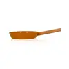 Image de Poêle Ector induction aluminium revêtu manche en bois 24 cm jaune Ogo