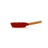 Image de Poêle Ector induction aluminium revêtu manche en bois 20 cm rouge Ogo
