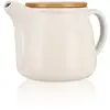 Image de Théière Mona en porcelaine blanche et couvercle en bois de hêtre 1L Ogo