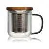 Image de Tisanière mug Karl en verre borosilicate anse gris fumé 300 ml Ogo