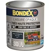 Image de BONDEX - Lasure Opaque Très Haute Protection - Protège et Décore - Direct tous bois - Rendu parfait sans trace - 1 L - Gris Anthracite RAL 7016