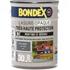 Image de BONDEX - Lasure Opaque Très Haute Protection - Protège et Décore - Direct tous bois - Rendu parfait sans trace - 5 L - Gris RAL 7040