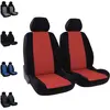 Image de DBS - Housses de sièges - Voiture/Auto - 2 Sièges Avant - Noir et Rouge - Universelles - Anti-dérapant - Lavable