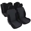 Image de CARAUTO Housse de siège universelle Kit complet : 2 sièges (avant) + banquette fractionnable (arrière) - Maille polyester Noir (Ref: 01012880)