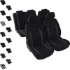 Image de DBS - Housses de sièges - Voiture/Auto - 5 sièges - Simili Noir - Avant/Arrière - Universelles - Anti-dérapant - Lavable