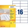 Image de AVERY - Boite de 1600 étiquettes autocollantes multi-usages, Format 105 x 37 mm, Impression copieur, (DP167-100)