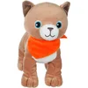 Image de GIPSY Toys - Fun Kitties sonores Marron Clair Foulard Orange - Peluche pour Enfant - 071618