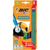 Image de Bic Kids Evolution Ecolutions Crayons De Couleur, Coloris Assortis, 12 unités