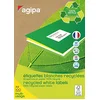 Image de Apli 101188 Boîte de 2100 Etiquettes multi-usage recyclée A4 70 x 42,4 mm Blanc