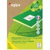 Image de AGIPA Bte 1400 étiquette 99,1x38,1 mm (14 x 100F A4) Multi-usage Coin Rond Recyclé Blanc