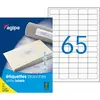 Image de Agipa 102375 1625 Etiquettes Multi Usage Arrondis 381 mm x 212mm Blanc