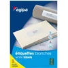 Image de Agipa 119604 675 Etiquettes Multi Usage, Arrondis, 55mm x 30mm, Blanc