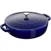 Image de STAUB Sauteuse Chistera en Fonte, Ø 24 cm, 2,4 L, Bleu Intense