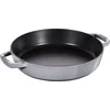 Image de STAUB Poêle en Fonte à Double Poignée, Ronde, Ø 26 cm, Gris Graphite