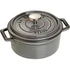 Image de STAUB Cocotte en Fonte Émaillée avec Couvercle, Tous feux dont induction, 1 personne, Ronde, 12 cm, 0,40 L, 1,3 kg, Gris Graphite