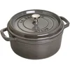 Image de STAUB Cocotte en Fonte Ronde 24 cm, 3,8 L, Gris graphite, Induction