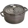 Image de STAUB Cocotte en Fonte Émaillée avec Couvercle, Tous feux dont induction, 4 à 5 personnes, Ronde, 26 cm, 5 L, 6 kg, Gris Graphite