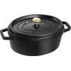 Image de STAUB Cocotte en Fonte Émaillée avec Couvercle, Tous feux dont induction, 4 personnes, Ovale, 27 cm, 3,20 L, 5,3 kg, Noir Mat