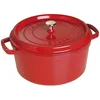 Image de STAUB Cocotte en Fonte Ronde 28 cm, 6,7 L, Cerise, Induction